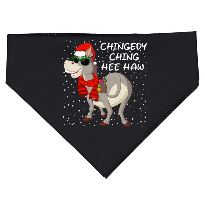 Christmas Donkey Italian Xmas Funny Donkey Lover Pajamas USA-Made Doggie Bandana