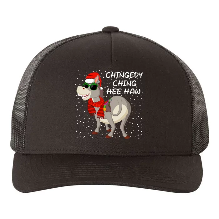 Christmas Donkey Italian Xmas Funny Donkey Lover Pajamas Yupoong Adult 5-Panel Trucker Hat