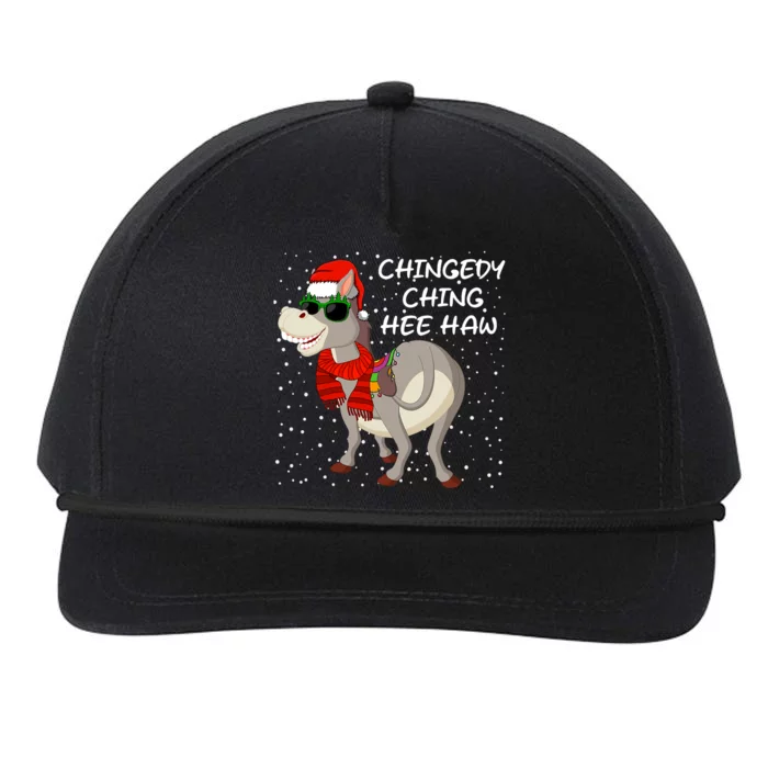 Christmas Donkey Italian Xmas Funny Donkey Lover Pajamas Snapback Five-Panel Rope Hat