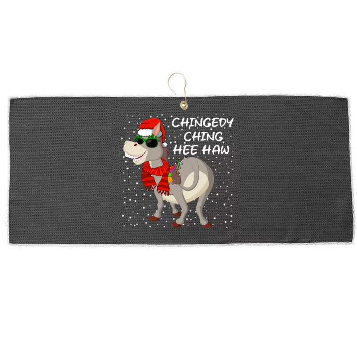 Christmas Donkey Italian Xmas Funny Donkey Lover Pajamas Large Microfiber Waffle Golf Towel