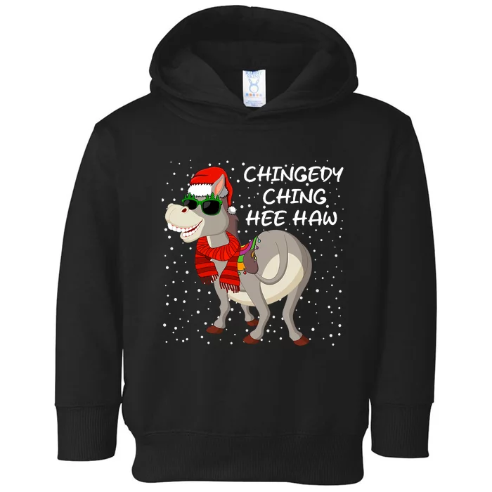 Christmas Donkey Italian Xmas Funny Donkey Lover Pajamas Toddler Hoodie