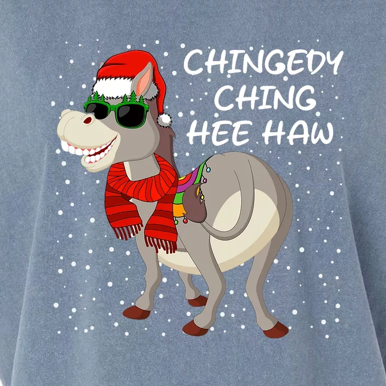 Christmas Donkey Italian Xmas Funny Donkey Lover Pajamas Garment-Dyed Women's Muscle Tee