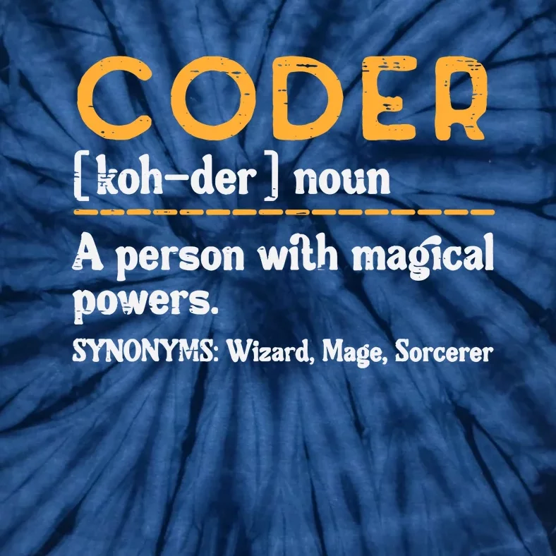 Coder Definiton It Programmer Software Developer Tie-Dye T-Shirt