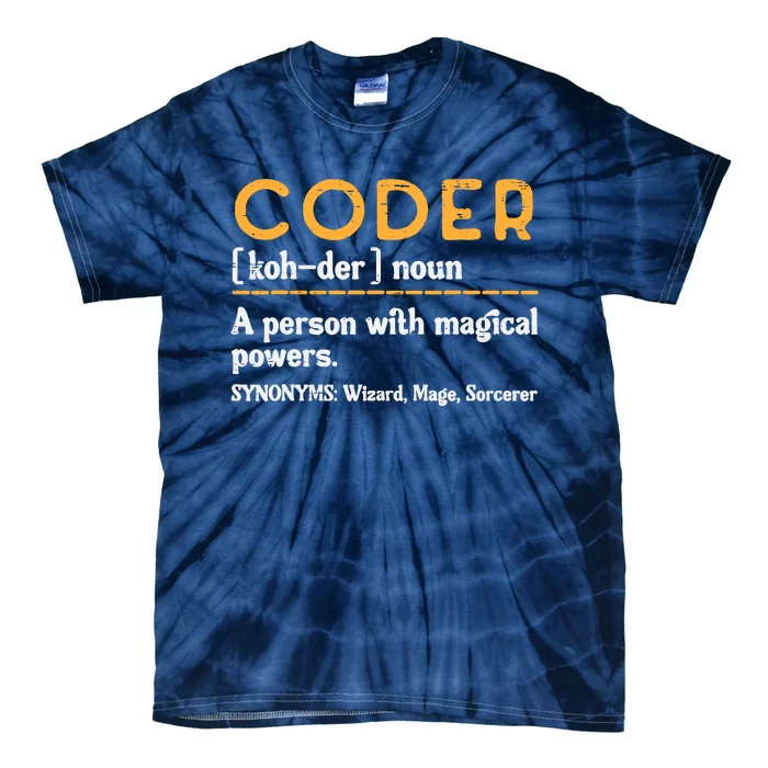 Coder Definiton It Programmer Software Developer Tie-Dye T-Shirt