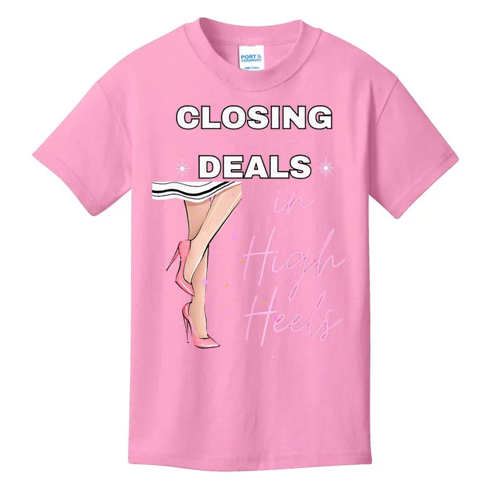 Closing Deals In Heels 2 Kids T-Shirt