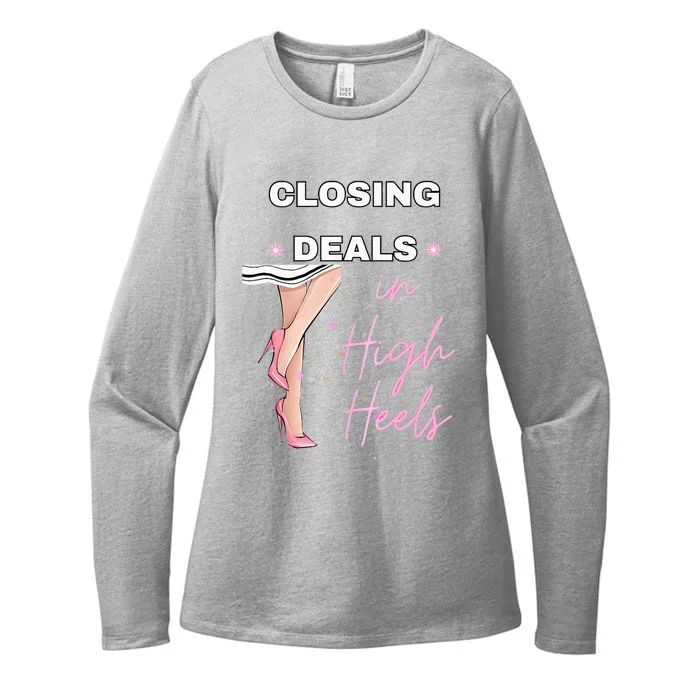 Closing Deals In Heels 2 Womens CVC Long Sleeve Shirt