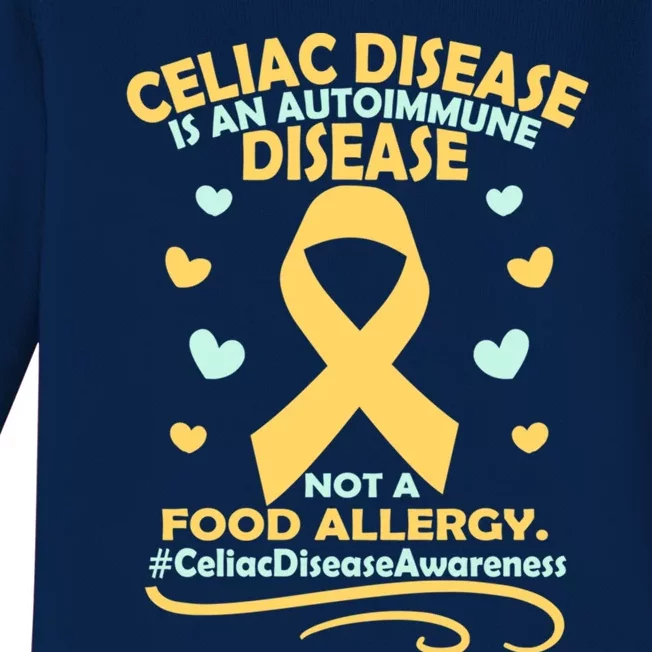 Celiac Disease Is An Autoimmune Disease Awareness Great Gift Baby Long Sleeve Bodysuit