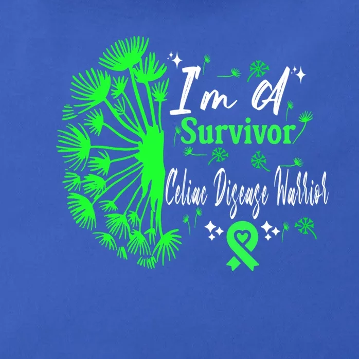 Celiac Disease IM A Survivor Green Ribbon Warrior Fighter Gift Zip Tote Bag