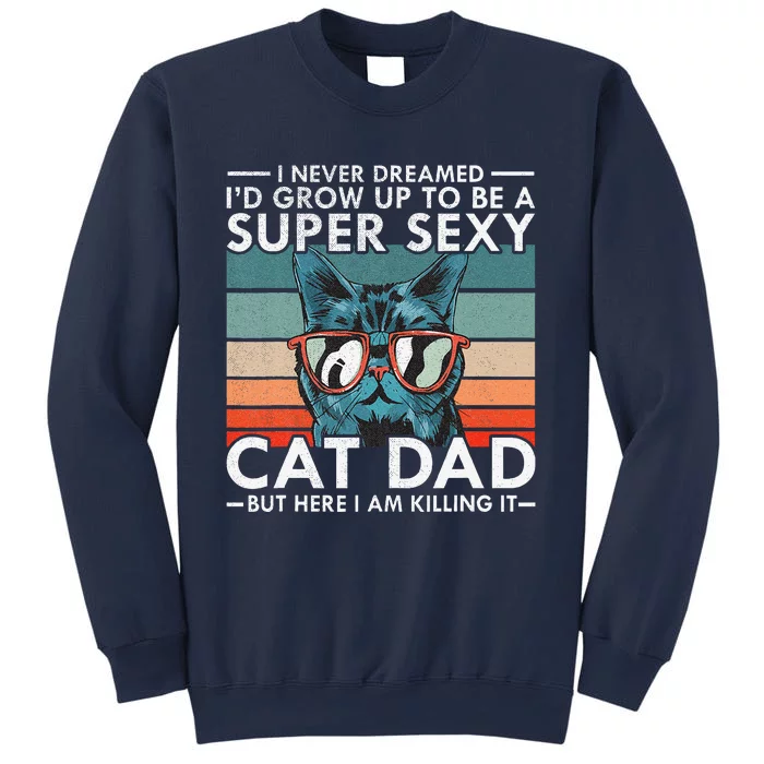 Cat Dad I Never Dreamed Id Grow Up To Be Super Sexy Cat Dad Sweatshirt