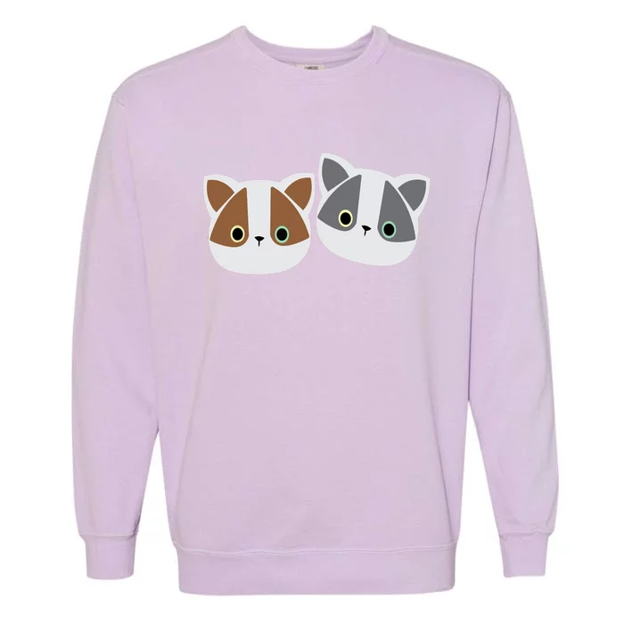 Cat Design Inspired By Nature Garment-Dyed Sweatshirt