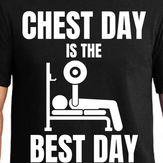 Chest Day Is The Best Day Bench Press Gym Rat Workout Lover Gift Pajama Set