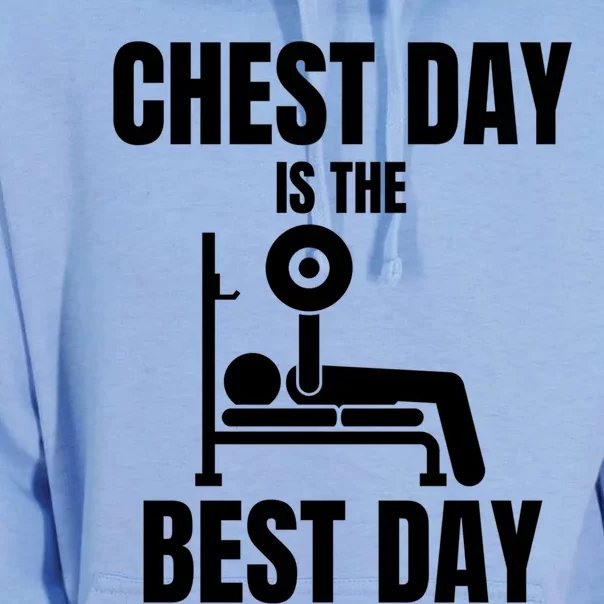 Chest Day Is The Best Day Bench Press Gym Rat Workout Lover Gift Unisex Surf Hoodie