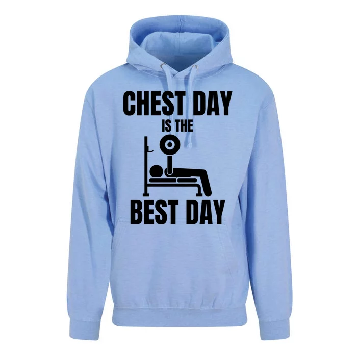 Chest Day Is The Best Day Bench Press Gym Rat Workout Lover Gift Unisex Surf Hoodie