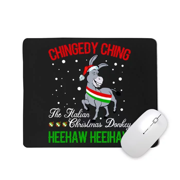 Christmas Donkey Italian Xmas Mousepad