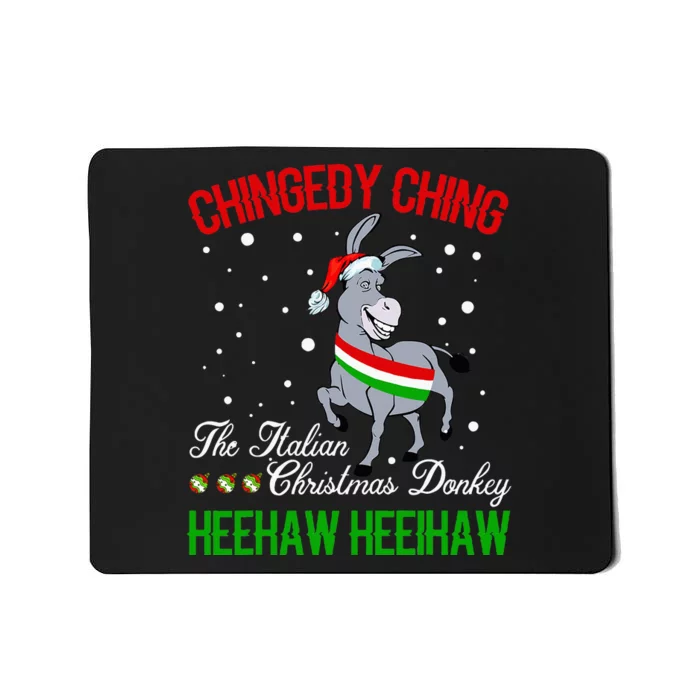 Christmas Donkey Italian Xmas Mousepad