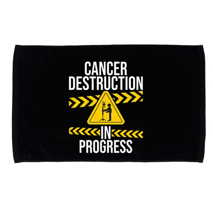 Cancer Destruction in Progress Cancer Survivor Fighter Microfiber Hand Towel