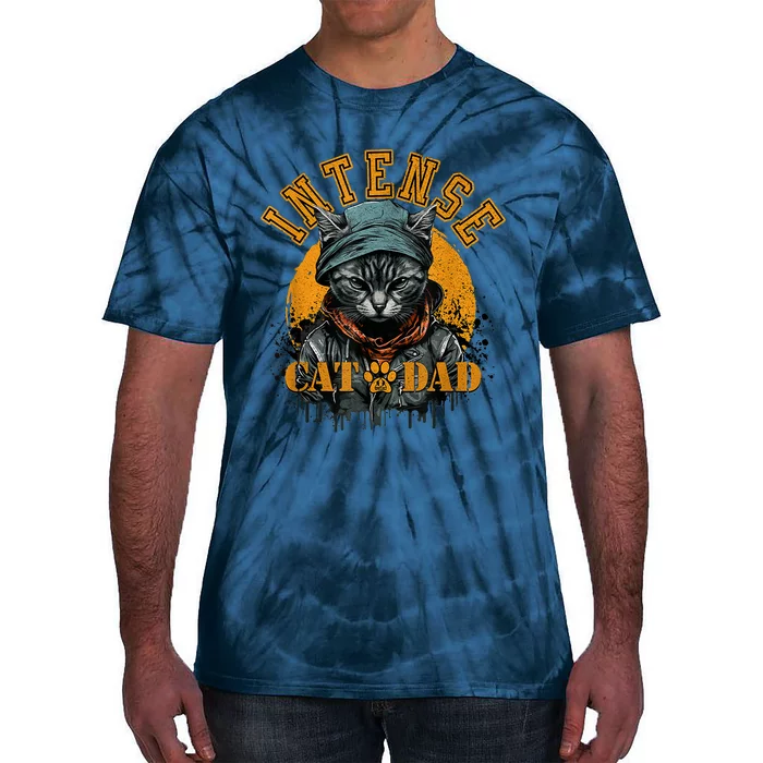 CAT DAD INSTENSE Cats And Kittens Design Tie-Dye T-Shirt