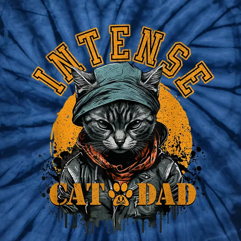 CAT DAD INSTENSE Cats And Kittens Design Tie-Dye T-Shirt