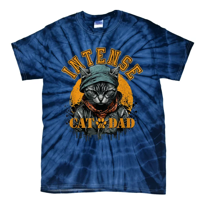 CAT DAD INSTENSE Cats And Kittens Design Tie-Dye T-Shirt