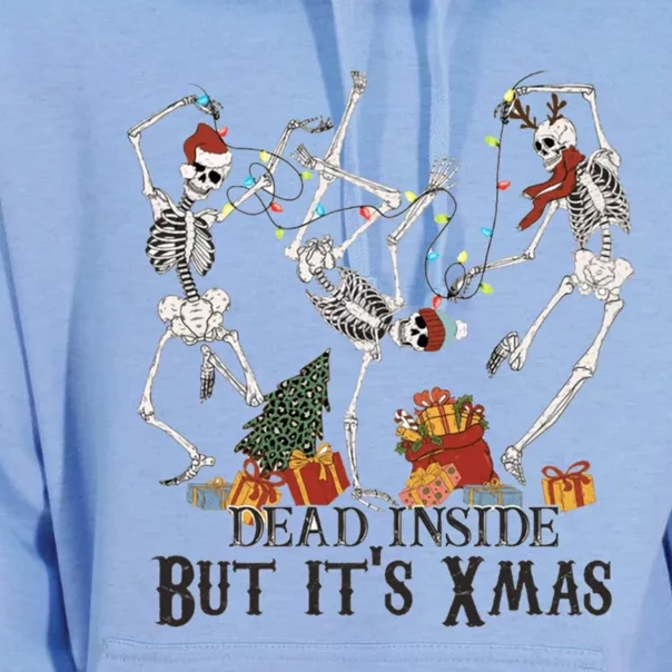 Cool Dead Inside Christmas Funny Santa Xmas Dancing Skeleton Funny Gift Unisex Surf Hoodie