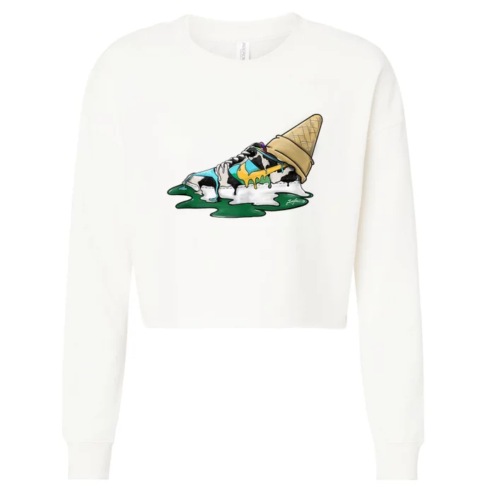 Chunky Dunky Ice Cream Melt Cropped Pullover Crew