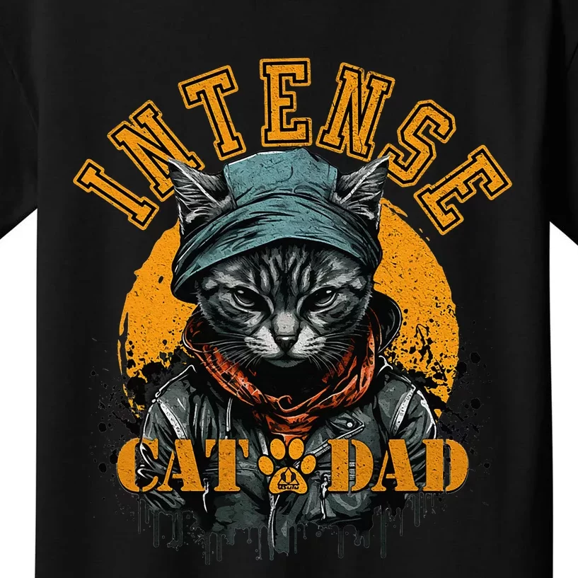 CAT DAD INSTENSE Cats and Kittens Design Kids T-Shirt