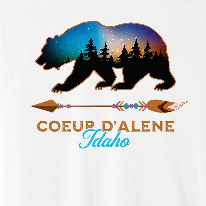 Coeur DAlene Idaho Bear Starry Night Travel Souvenir ChromaSoft Performance T-Shirt