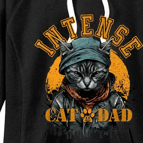 CAT DAD INSTENSE Cats and Kittens Design Women's Fleece Hoodie