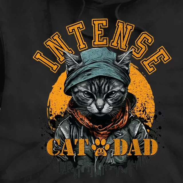 CAT DAD INSTENSE Cats and Kittens Design Tie Dye Hoodie