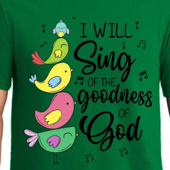 Cute Design I Will Sing Of The Goodness Of God Christian Pajama Set