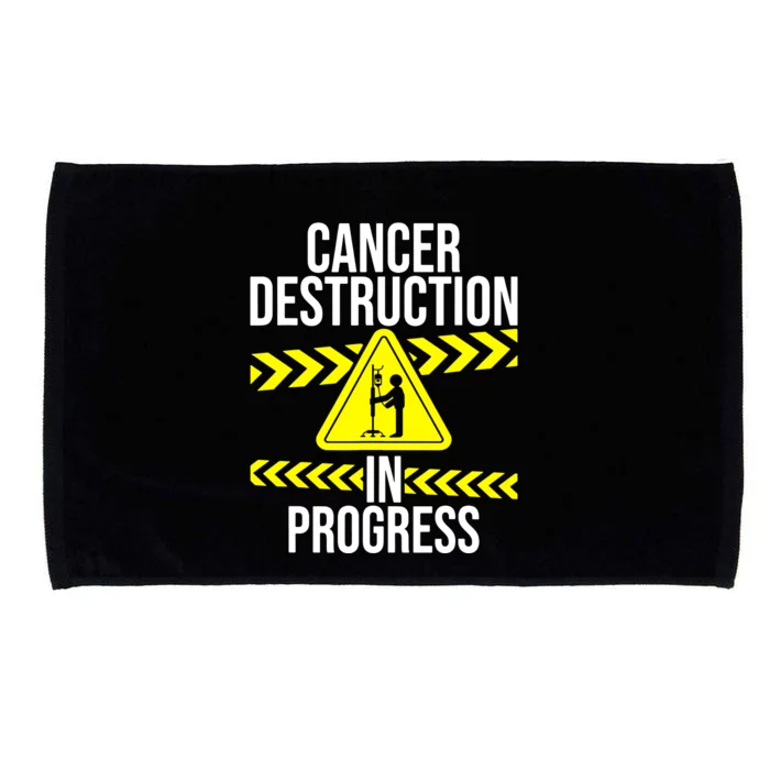 Cancer Destruction In Progress Cancer Survivor Fighter Microfiber Hand Towel