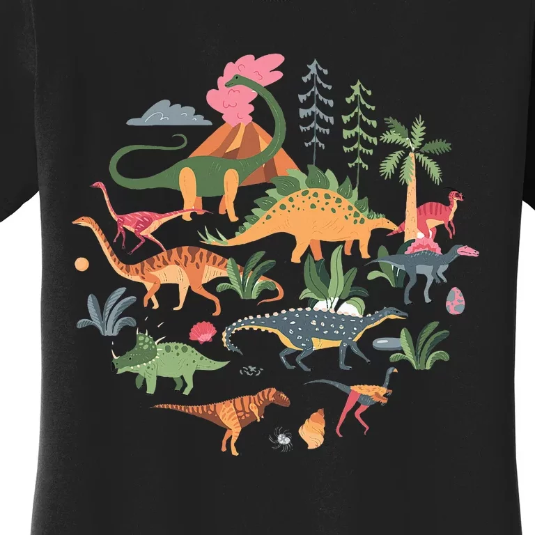 Cute Dinosaurs  Illustration  Dino Collection  Classic Women's T-Shirt