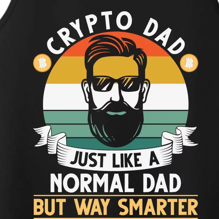 Crypto Dad Just Like A Normal Dad But Way Smarter Performance Tank