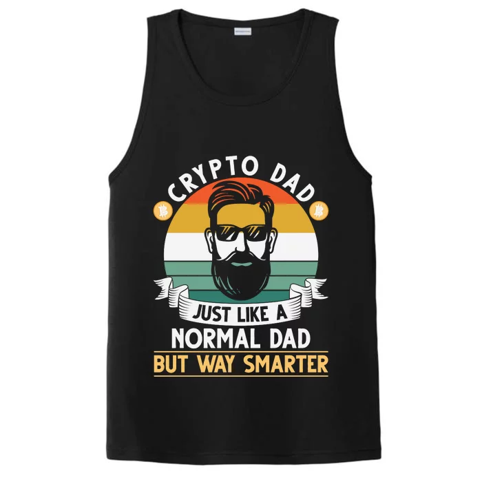 Crypto Dad Just Like A Normal Dad But Way Smarter Performance Tank