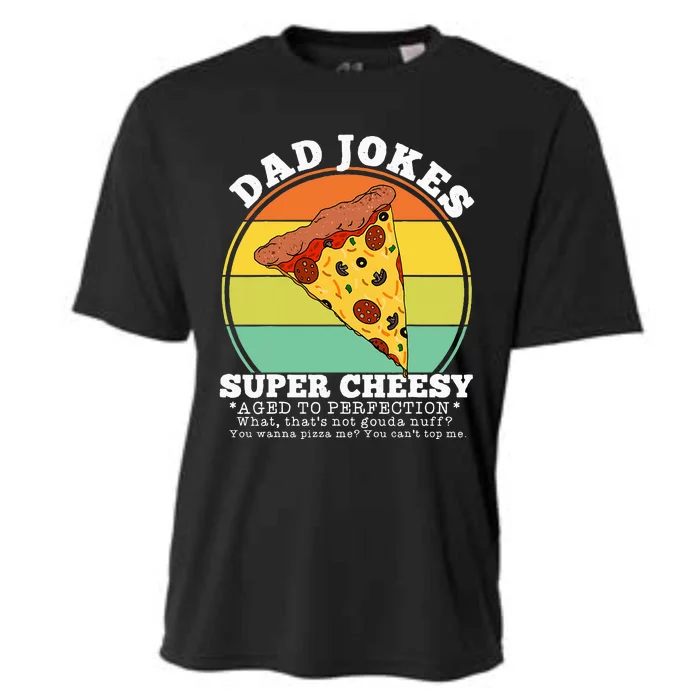 Cheesy Dad Joke Slice Of Pizza Cooling Performance Crew T-Shirt