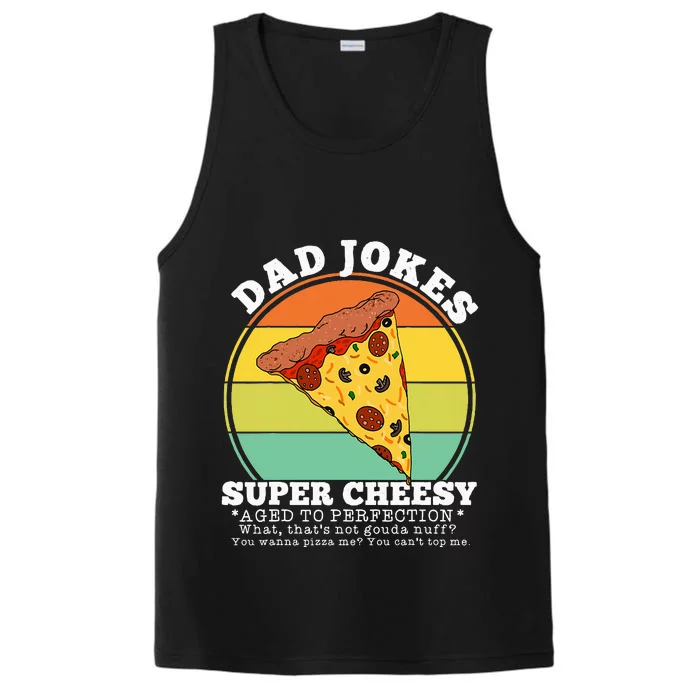 Cheesy Dad Joke Slice Of Pizza Performance Tank