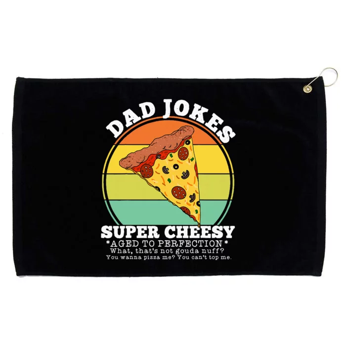 Cheesy Dad Joke Slice Of Pizza Grommeted Golf Towel