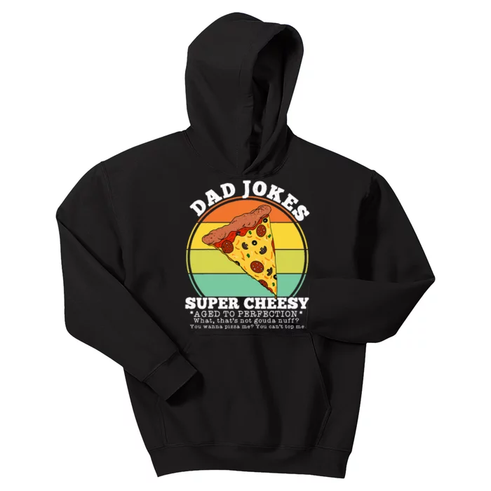 Cheesy Dad Joke Slice Of Pizza Kids Hoodie