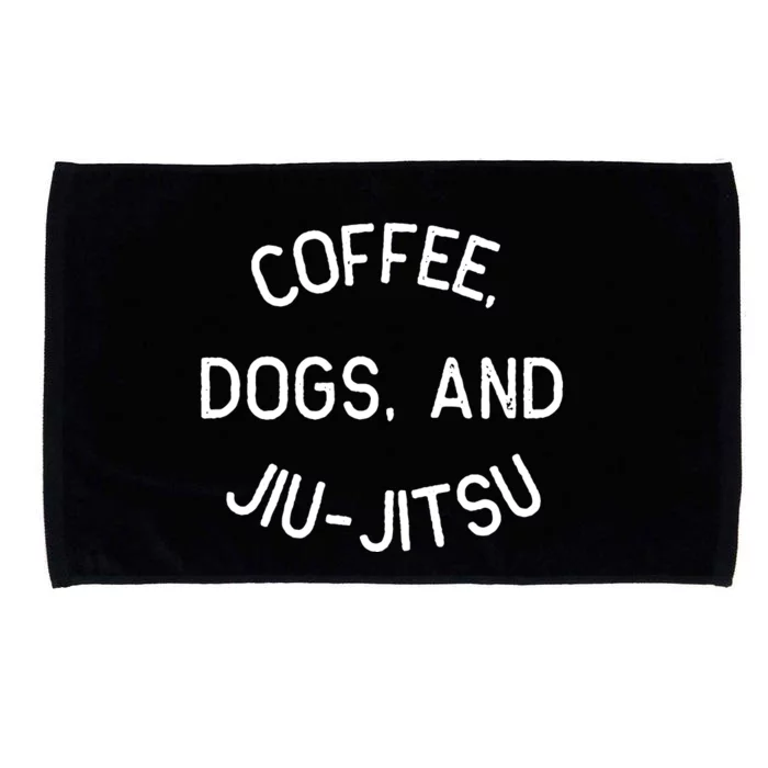 Coffee Dogs Jiu Jitsu For BJJ, Jujitsu Gift Microfiber Hand Towel