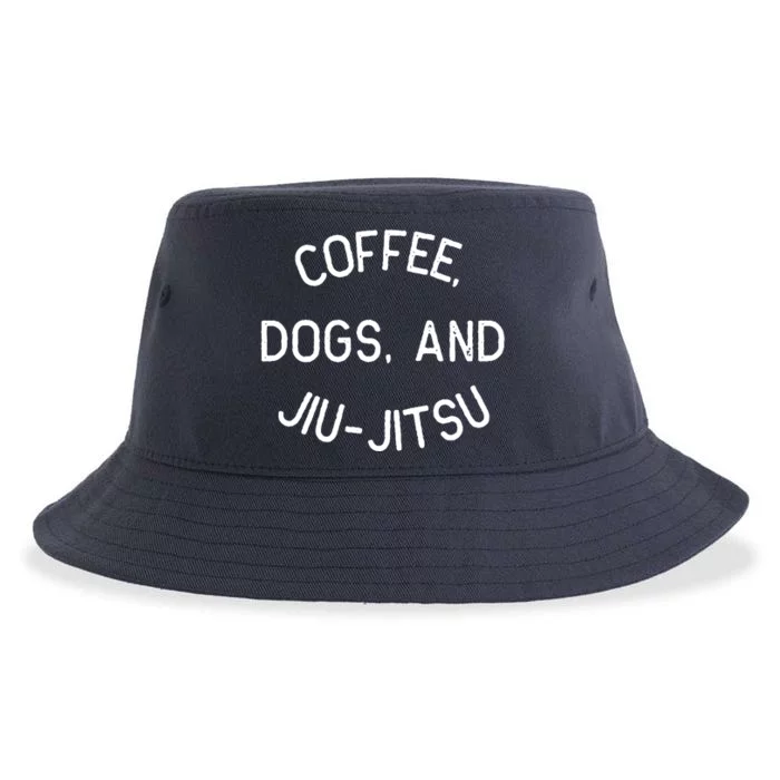 Coffee Dogs Jiu Jitsu For BJJ, Jujitsu Gift Sustainable Bucket Hat