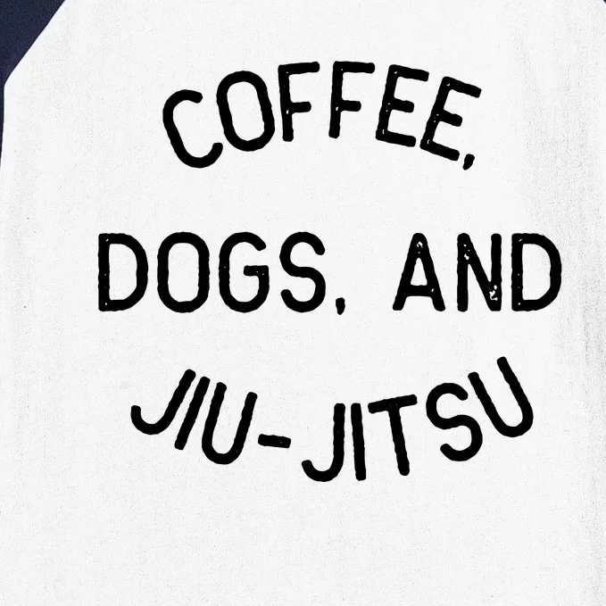 Coffee Dogs Jiu Jitsu For BJJ, Jujitsu Gift Baseball Sleeve Shirt