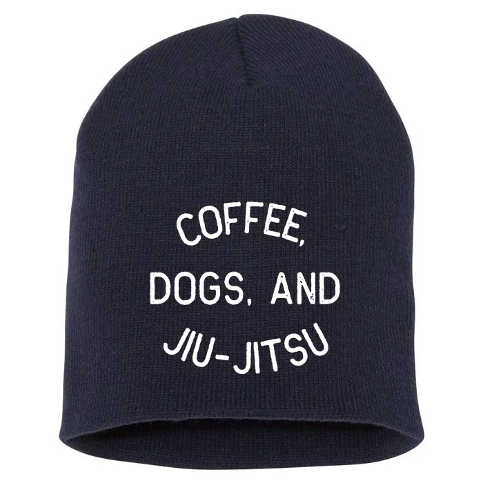 Coffee Dogs Jiu Jitsu For BJJ, Jujitsu Gift Short Acrylic Beanie