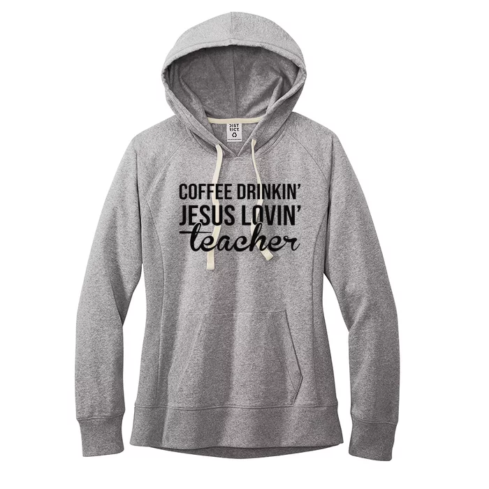 Coffee Drinking Jesus Loving Teacher Women's Fleece Hoodie