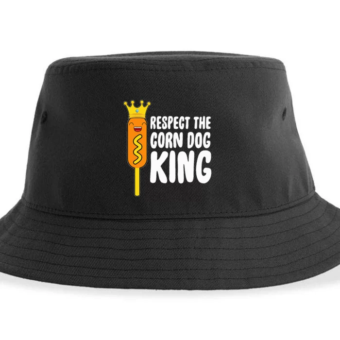 Corn Dog King Costume Respect The Corn Dog King Sustainable Bucket Hat