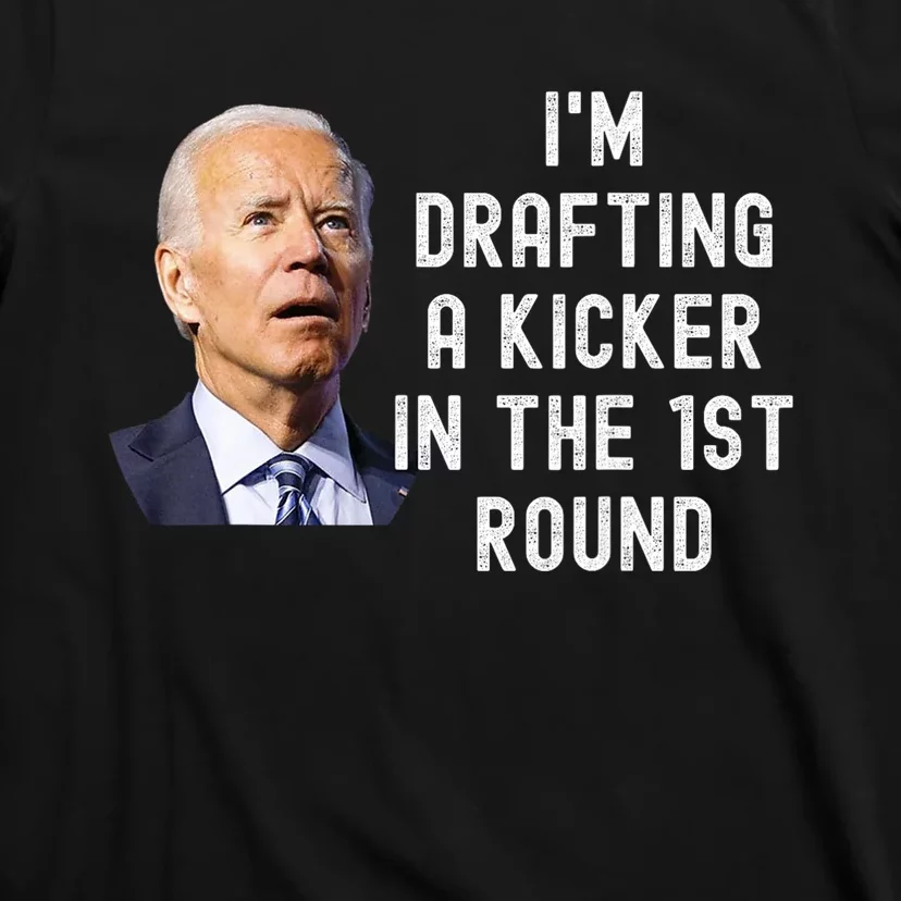 Confused Drafting Kicker Funny Fantasy Football Draft Party T-Shirt