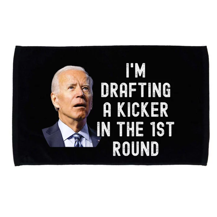 Confused Drafting Kicker Funny Fantasy Football Draft Party Microfiber Hand Towel