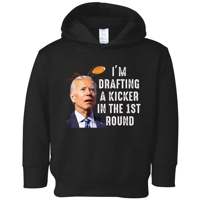 Confused Drafting Kicker Funny Fantasy Football Draft Party Toddler Hoodie