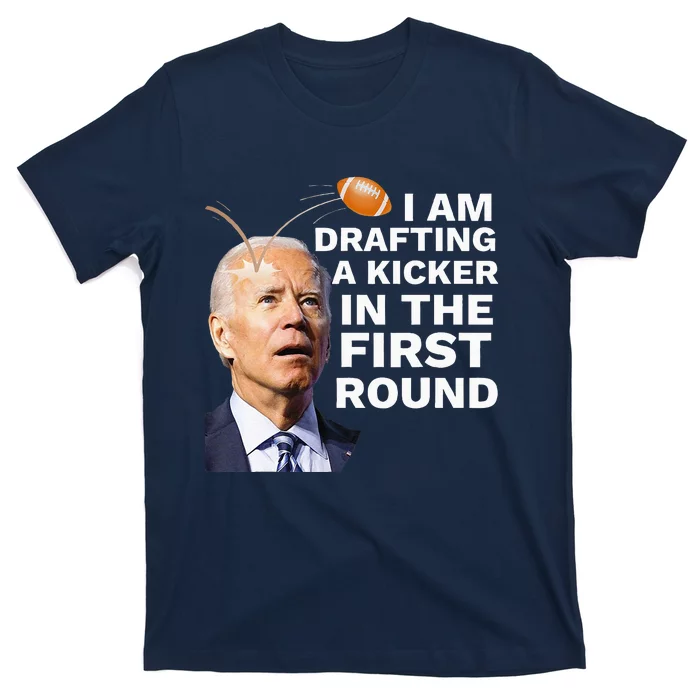 Confused Drafting Kicker Funny Fantasy Football Draft Party T-Shirt