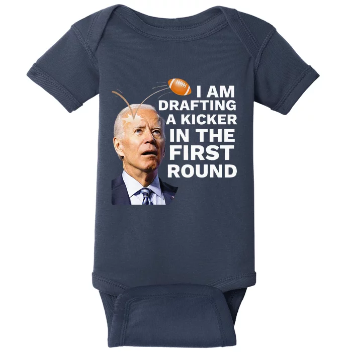 Confused Drafting Kicker Funny Fantasy Football Draft Party Baby Bodysuit