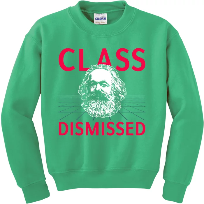 Class Dismissed Karl Marx Funny Socialism Communism Pun Copy Kids Sweatshirt